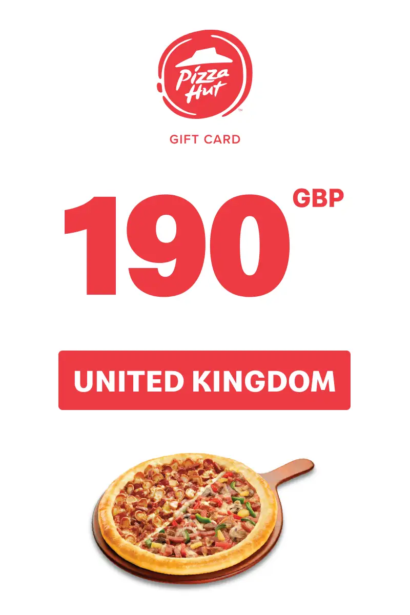 Pizza Hut 190 GBP Gift Card (United Kingdom) - Digital Key
