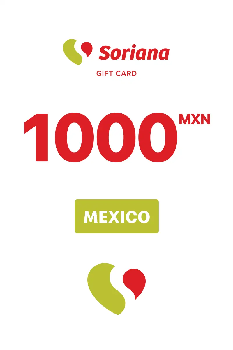 Soriana 1000 MXN Gift Card (Mexico) - Digital Key