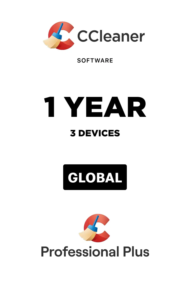 CCleaner Professional Plus (Global) (PC) 3 Devices 1 Year - Digital Key