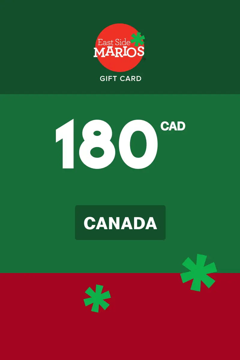 East Side Mario's 180 CAD Gift Card (Canada) - Digital Key