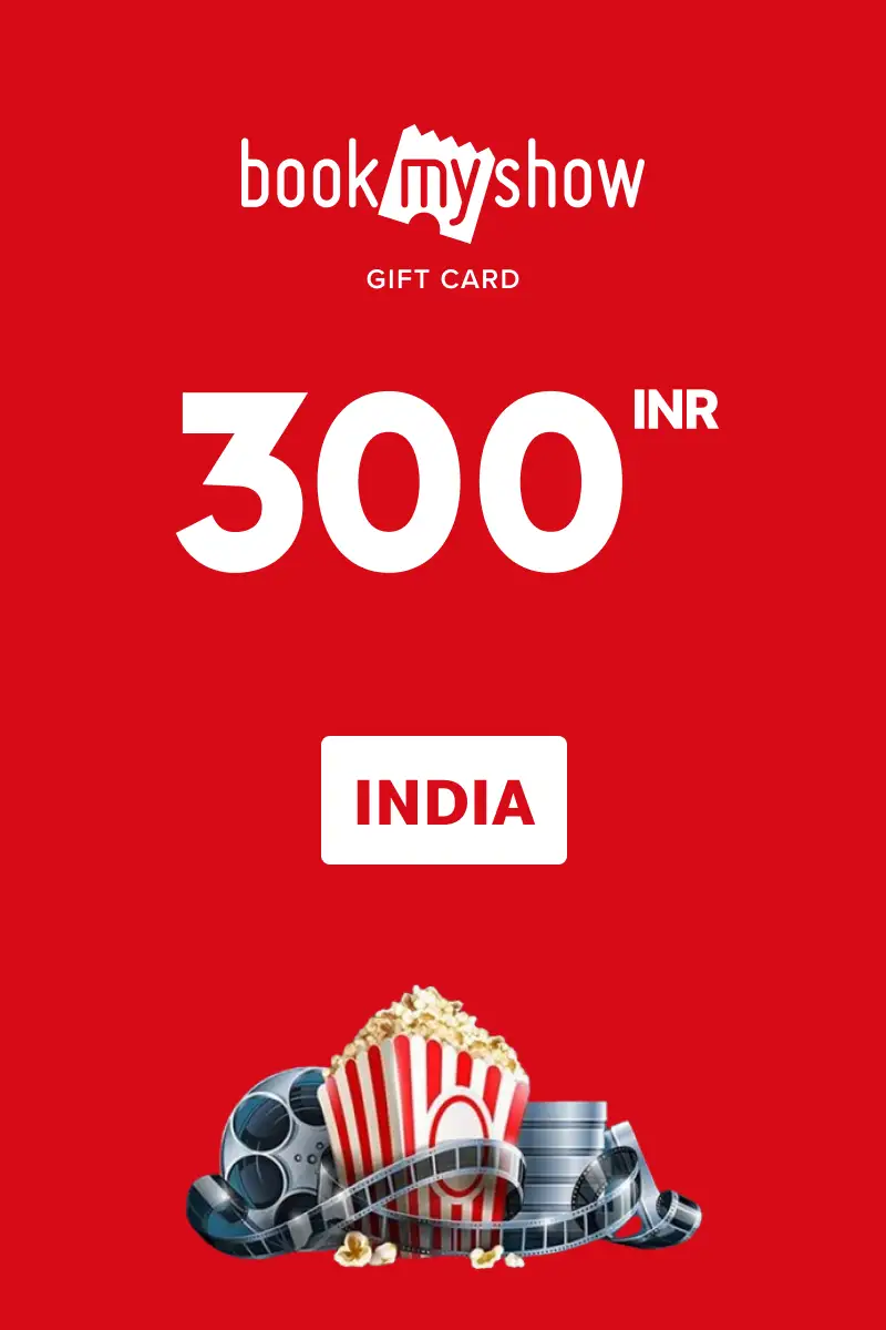 BookMyShow 300 INR Gift Card (India) - Digital Key