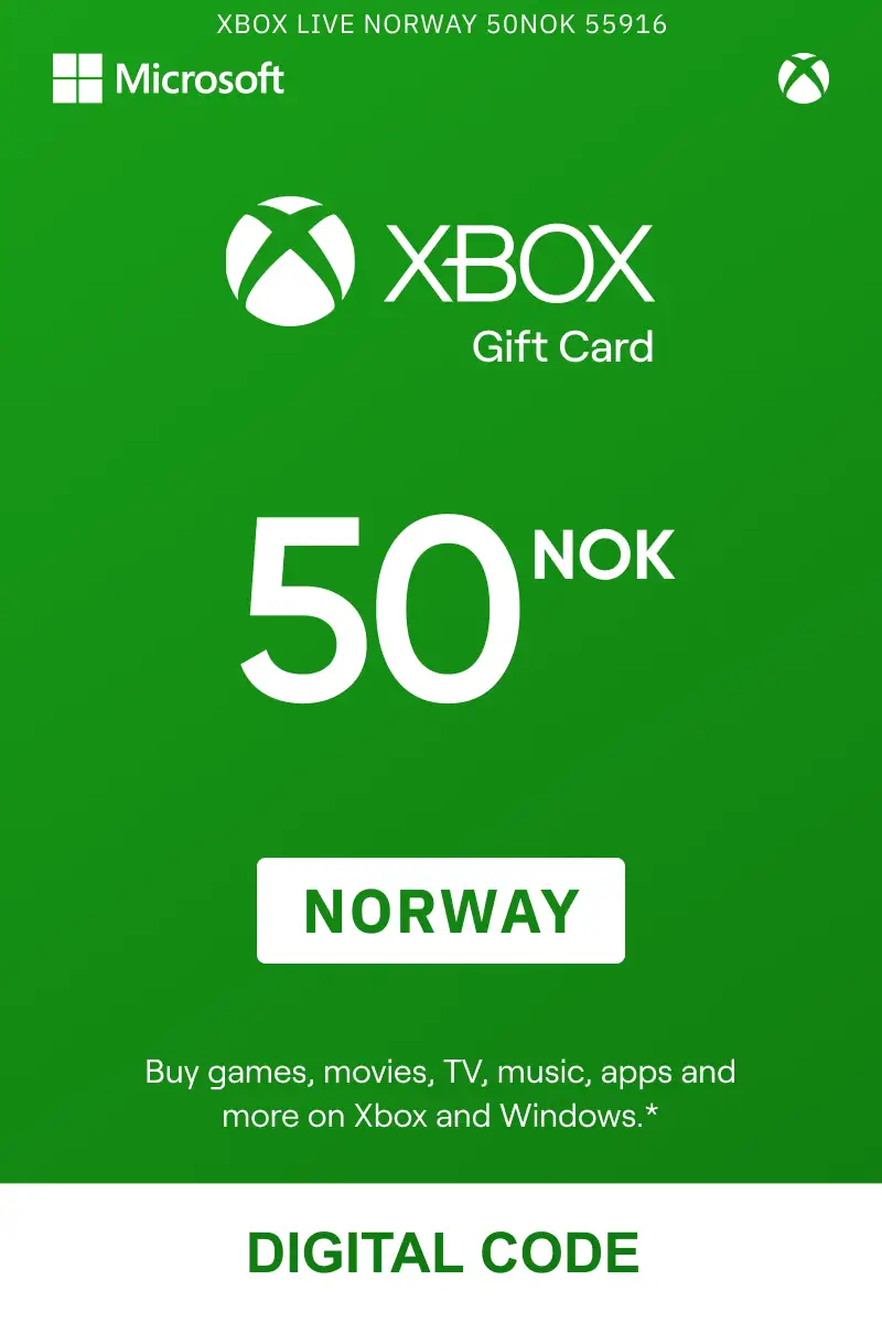 Xbox 50 NOK Gift Card (Norway) - Digital Key