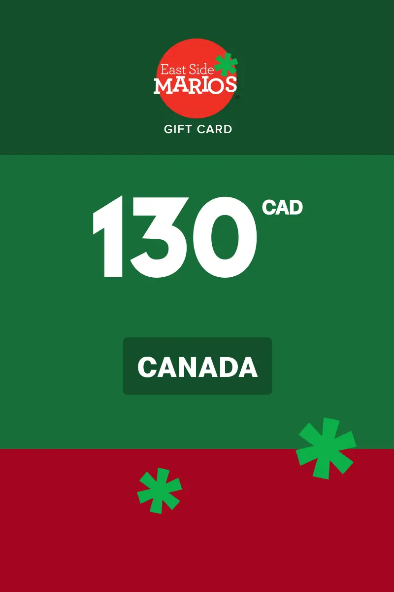 East Side Mario's 130 CAD Gift Card (Canada) - Digital Key