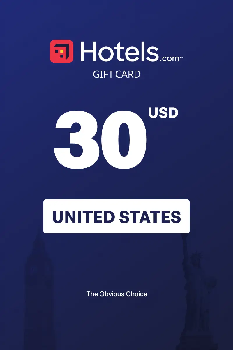 Hotels.com 30 USD Gift Card (United States) - Digital Key