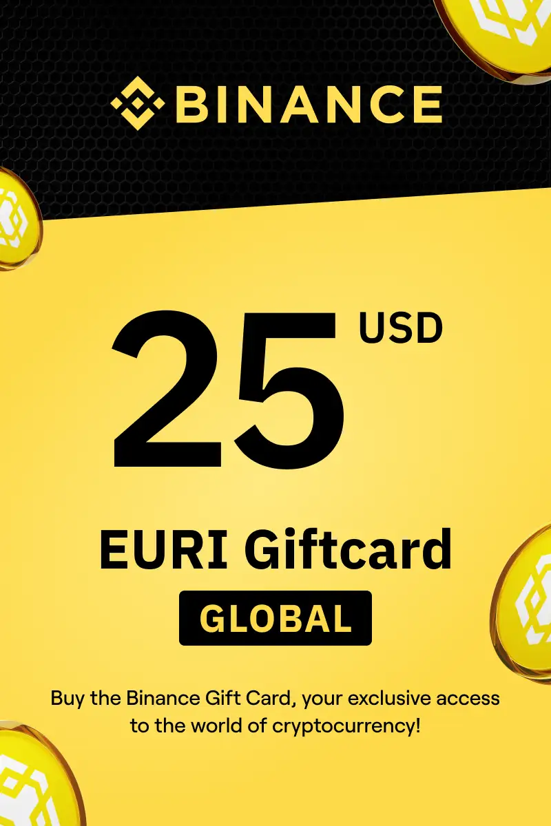Binance (EURI) 25 USD Gift Card (Global) - Digital Key
