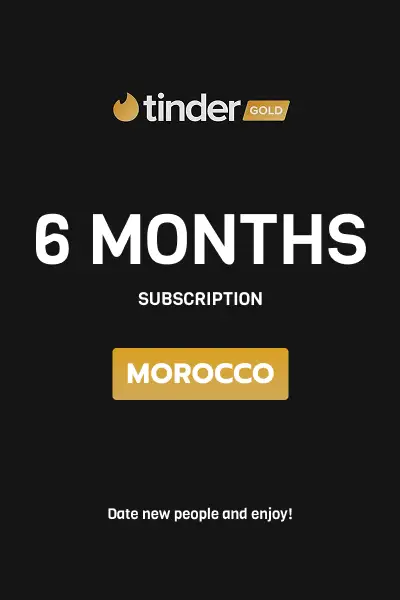 Tinder Gold 6 Months Subscription (Morocco) - Digital Key