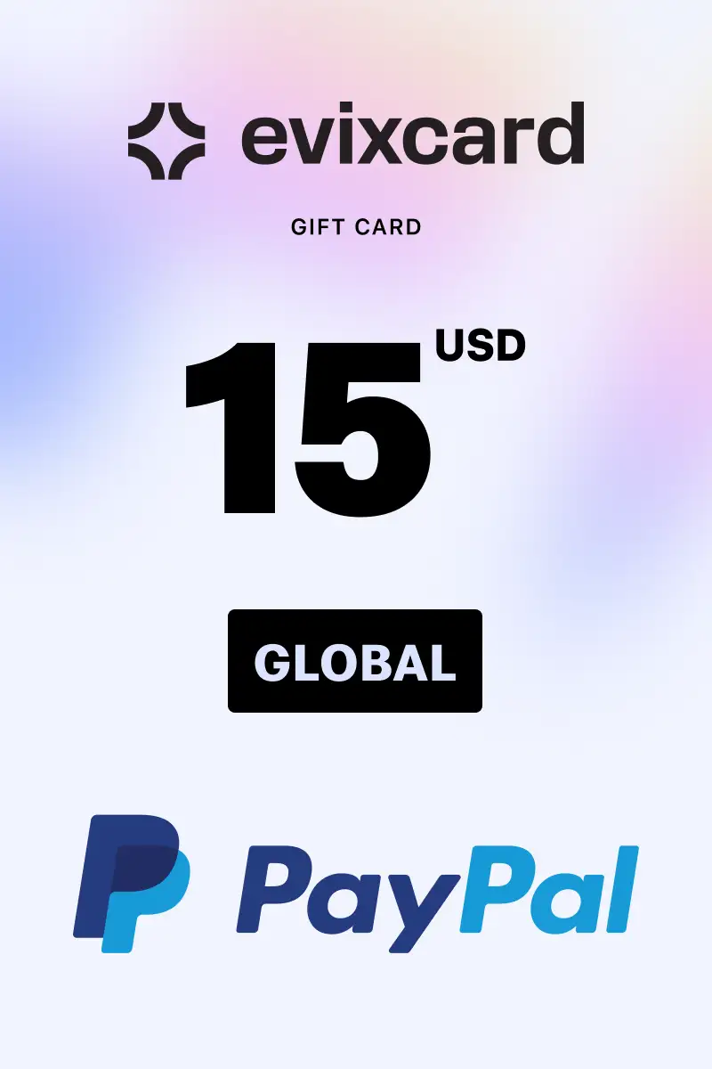 EvixCard PayPal 15 USD Gift Card (Global) - Digital Key