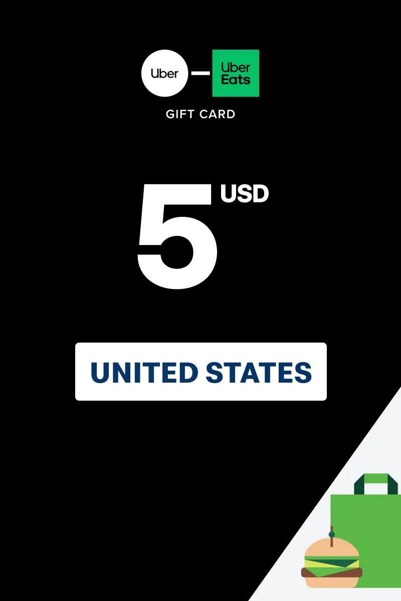 Uber & Uber Eats 5 USD Gift Card (United States) - Digital Key