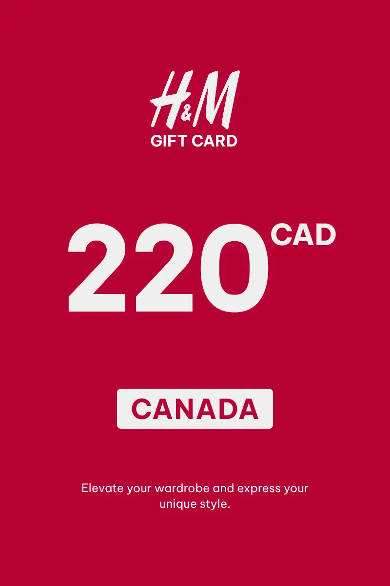 HandM 220 CAD Gift Card (Canada) - Digital Key