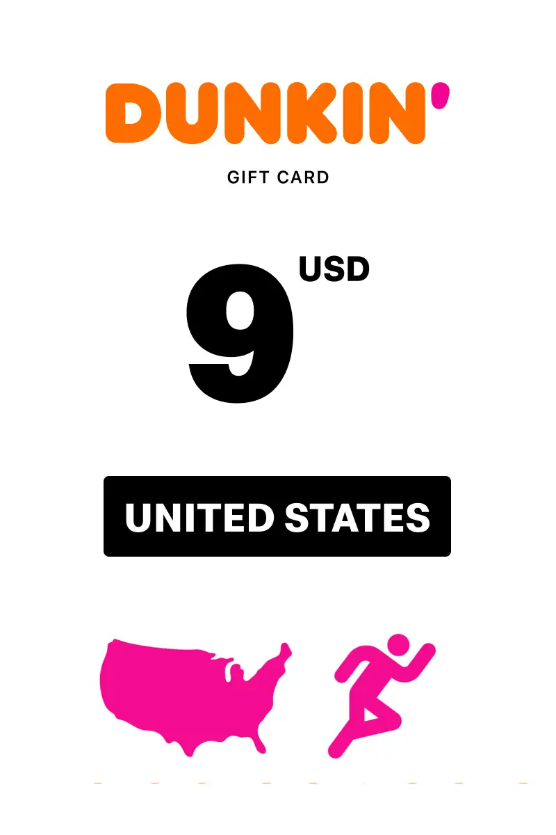 Dunkin 9 USD Gift Card (United States) - Digital Key