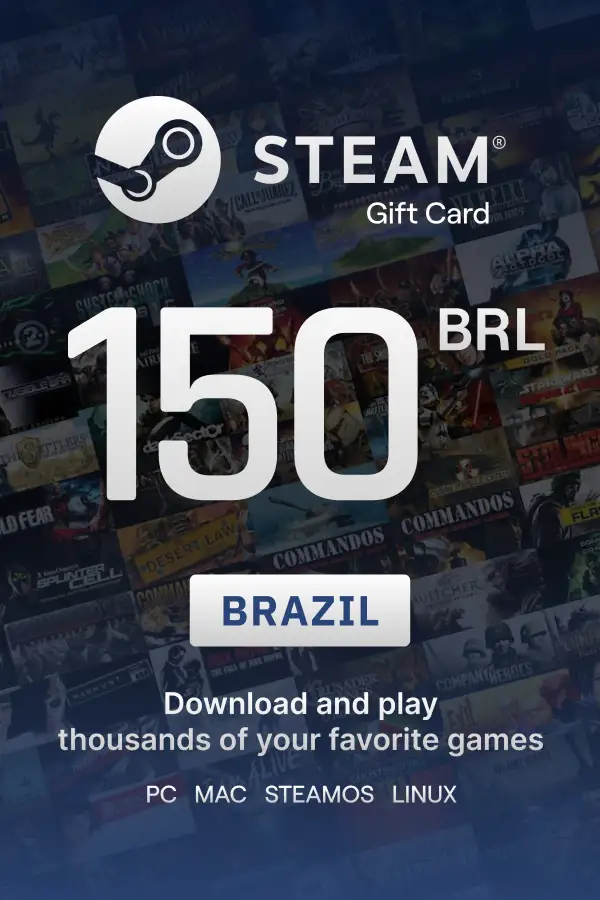 Steam Wallet 150 BRL Gift Card (Brazil) - Digital Key