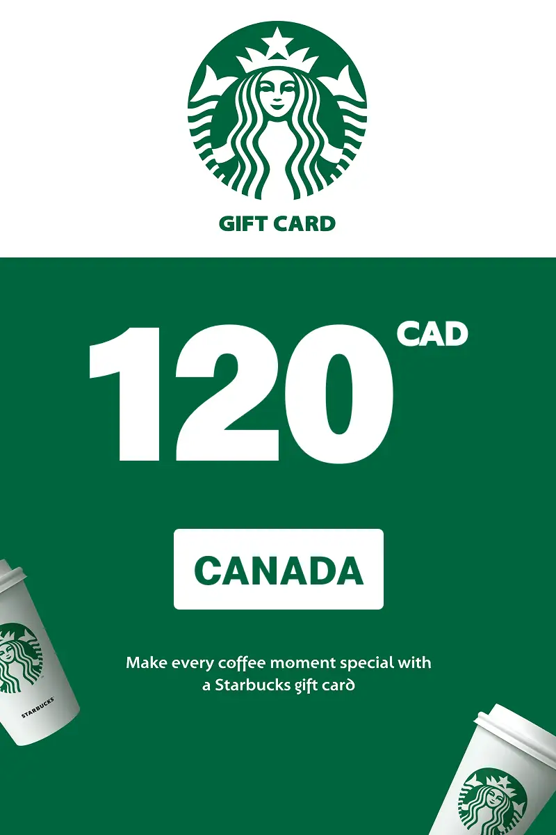 Starbucks 120 CAD Gift Card (Canada) - Digital Key