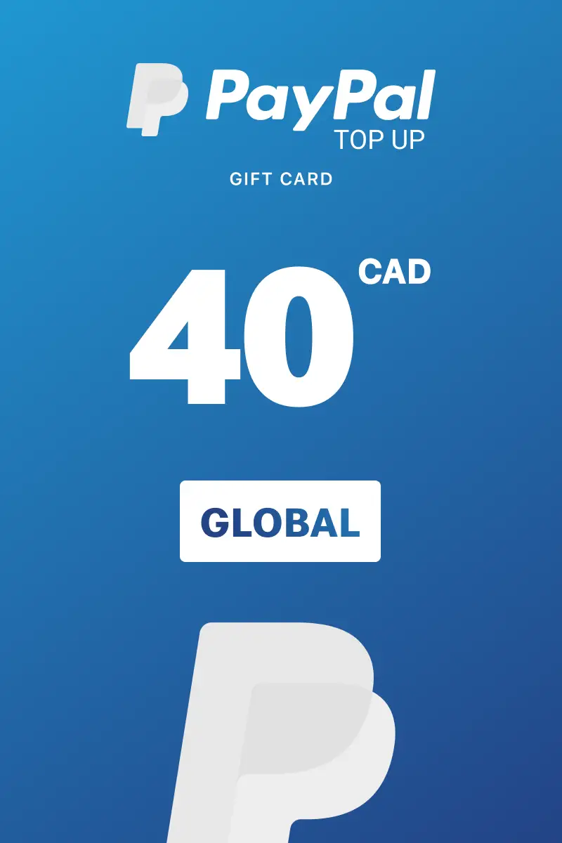 PayPal Instant Top Up 40 CAD Gift Card (Global) - Digital Key