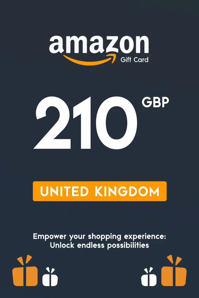 Amazon 210 GBP Gift Card (United Kingdom) - Digital Key