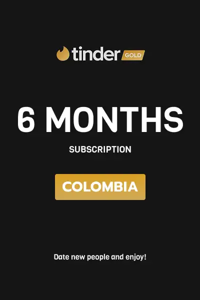 Tinder Gold 6 Months Subscription (Colombia) - Digital Key