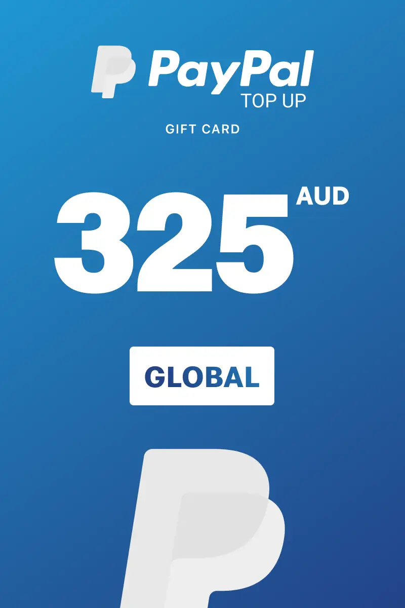 PayPal Instant Top Up 325 AUD Gift Card (Global) - Digital Key