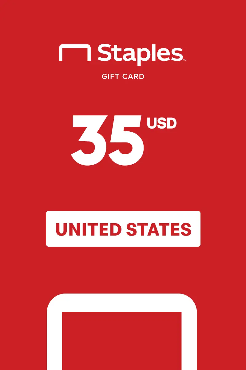 Staples 35 USD Gift Card (United States) - Digital Key