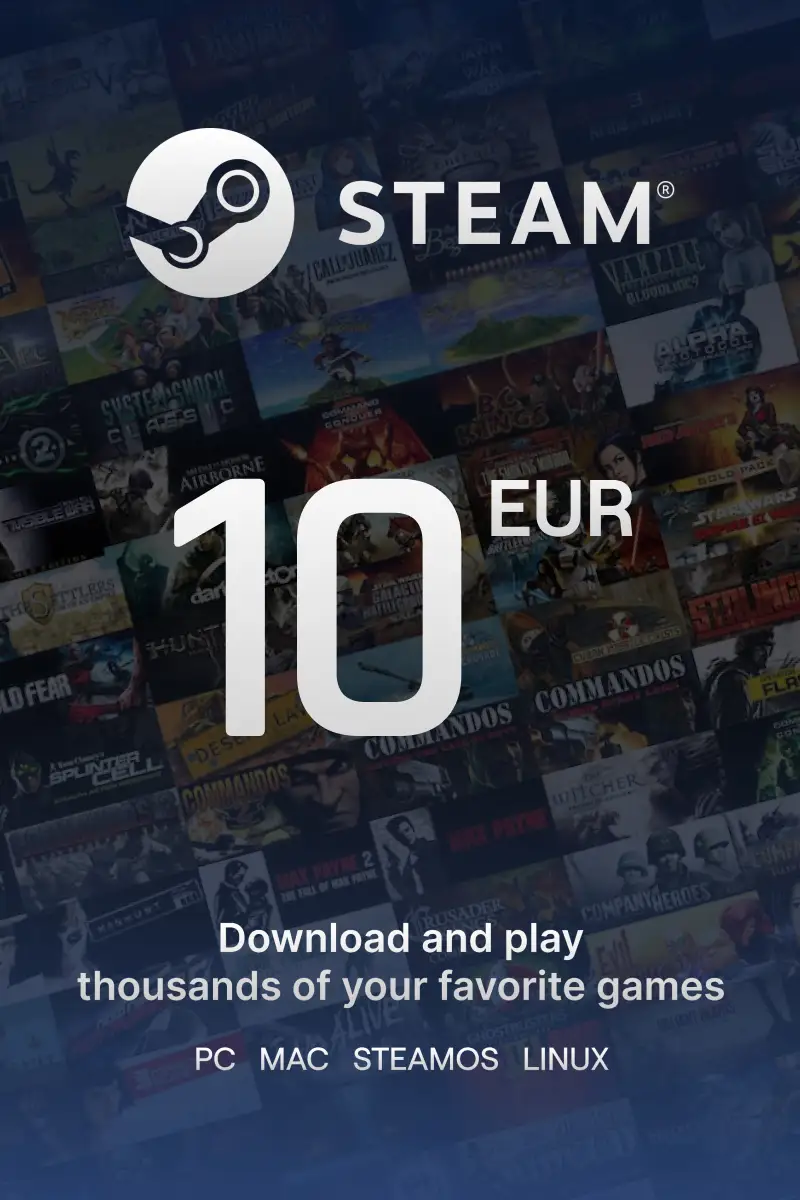 

Steam Wallet €10 Gift Card (EU) - Digital Code