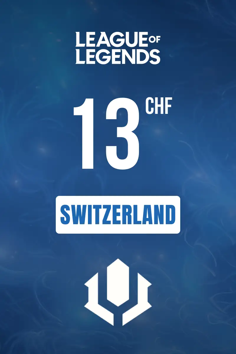 League of legends 13 CHF Gift Card (Switzerland) - Digital Key