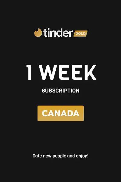 Tinder Gold 1 Week Subscription (Canada) - Digital Key