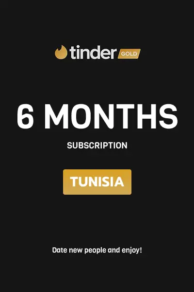 Tinder Gold 6 Months Subscription (Tunisia) - Digital Key