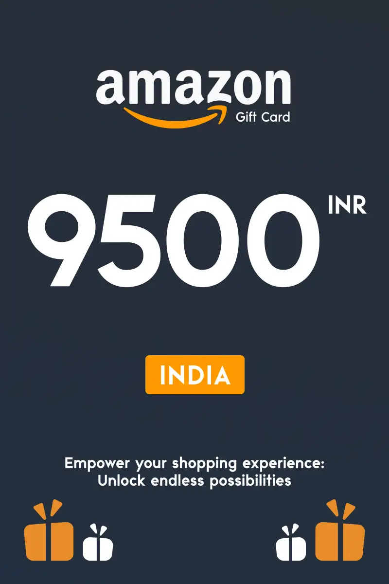 Amazon 9500 INR Gift Card (India) - Digital Key