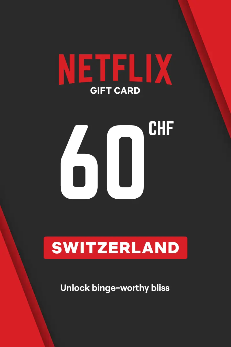 Netflix 60 CHF Gift Card (Switzerland) - Digital Key