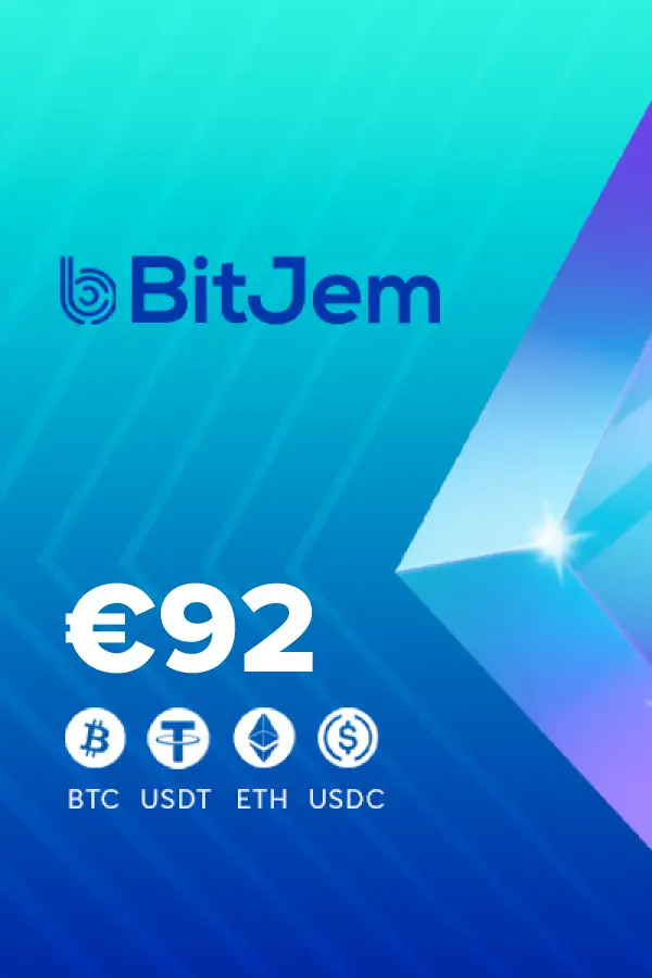 BitJem (USDC) 92 EUR Crypto Gift Card (Global) - Digital Key