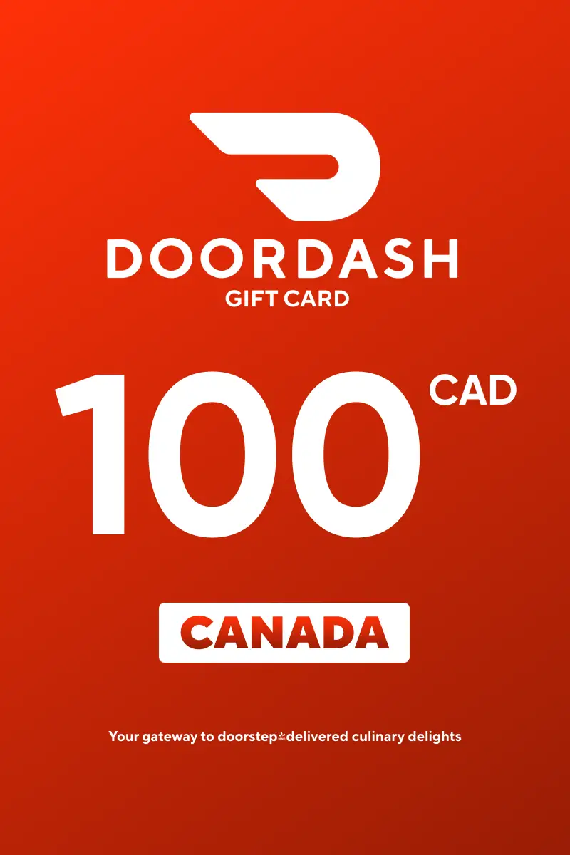 DoorDash 100 CAD Gift Card (Canada) - Digital Key