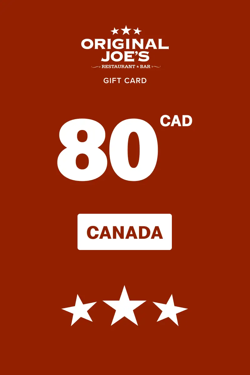 Original Joe's 80 CAD Gift Card (Canada) - Digital Key