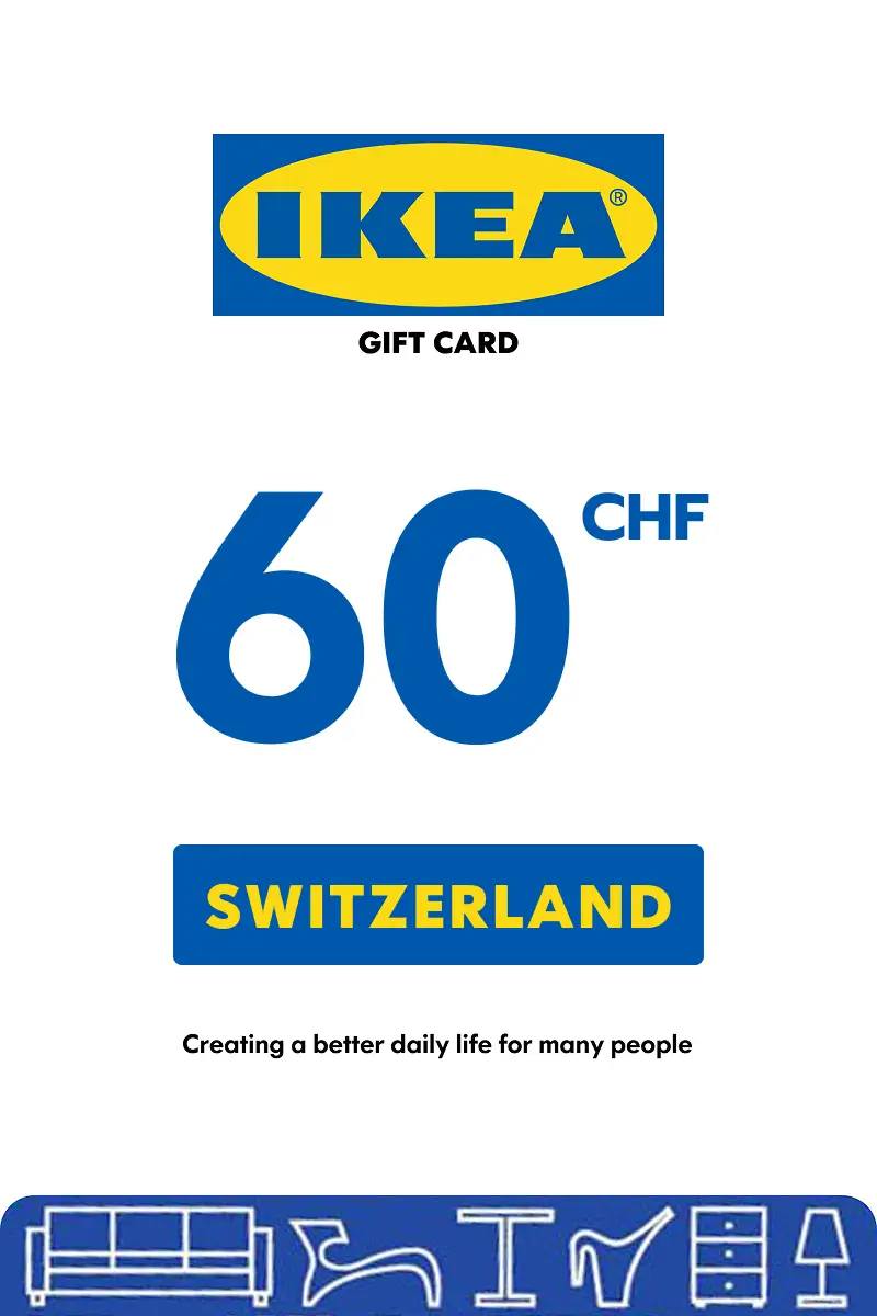 IKEA 60 CHF Gift Card (Switzerland) - Digital Key