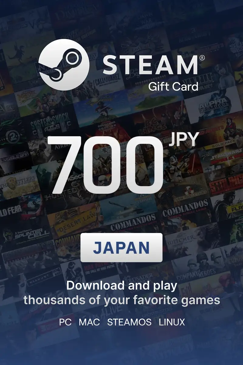 Steam Wallet 700 JPY Gift Card (Japan) - Digital Key