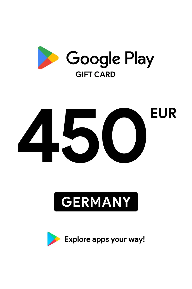 Google Play 450 EUR Gift Card (Germany) - Digital Key