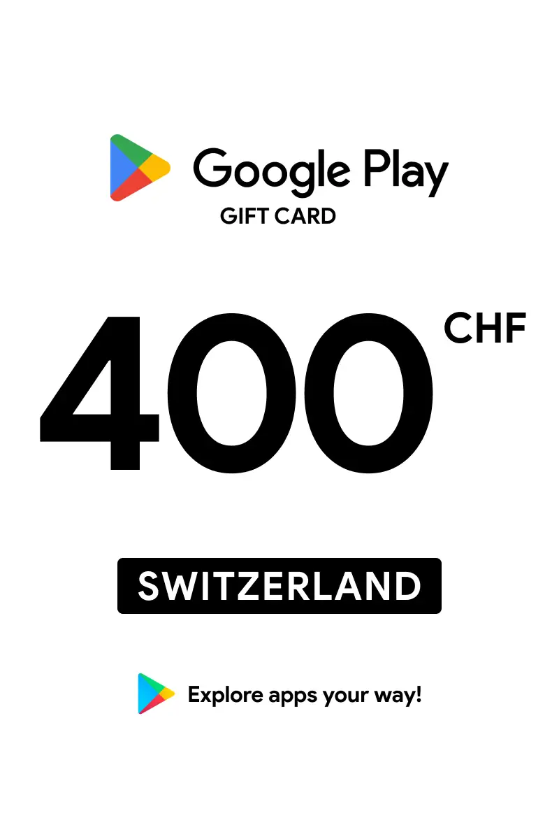 Google Play 400 CHF Gift Card (Switzerland) - Digital Key