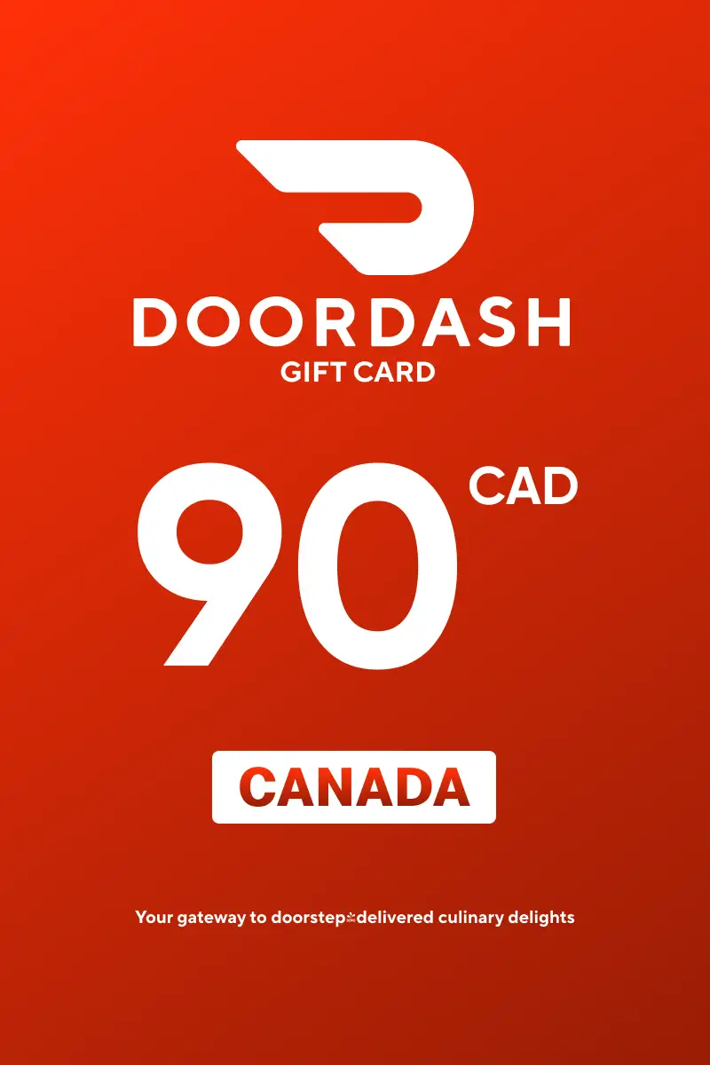 DoorDash 90 CAD Gift Card (Canada) - Digital Key