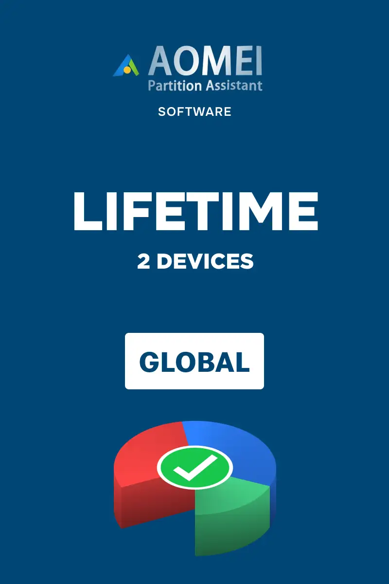 AOMEI Partition Assistant Professional Edition (Global) - 2 Devices Lifetime - Digital Key