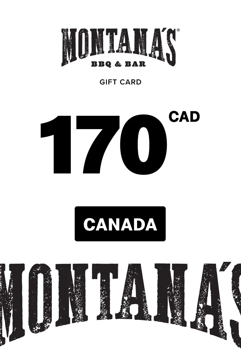 Montana's 170 CAD Gift Card (Canada) - Digital Key