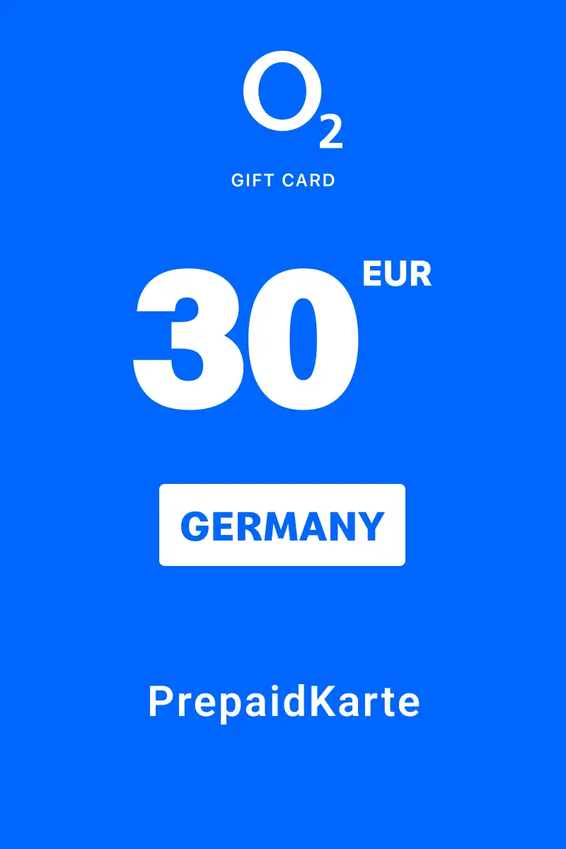 O2 E-voucher 30 EUR Gift Card (Germany) - Digital Key