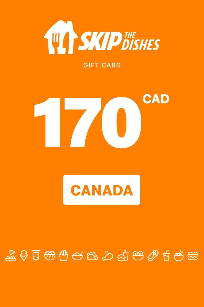 SkipTheDishes 170 CAD Gift Card (Canada) - Digital Key