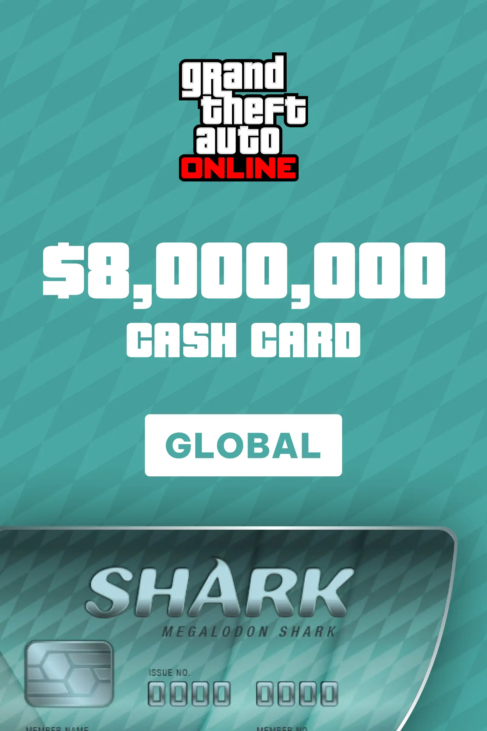 Grand Theft Auto Online Megalodon Shark Cash Card $8,000,000 (Global) (Xbox One / Xbox Series X|S) - Xbox Live - Digital Key afbeelding