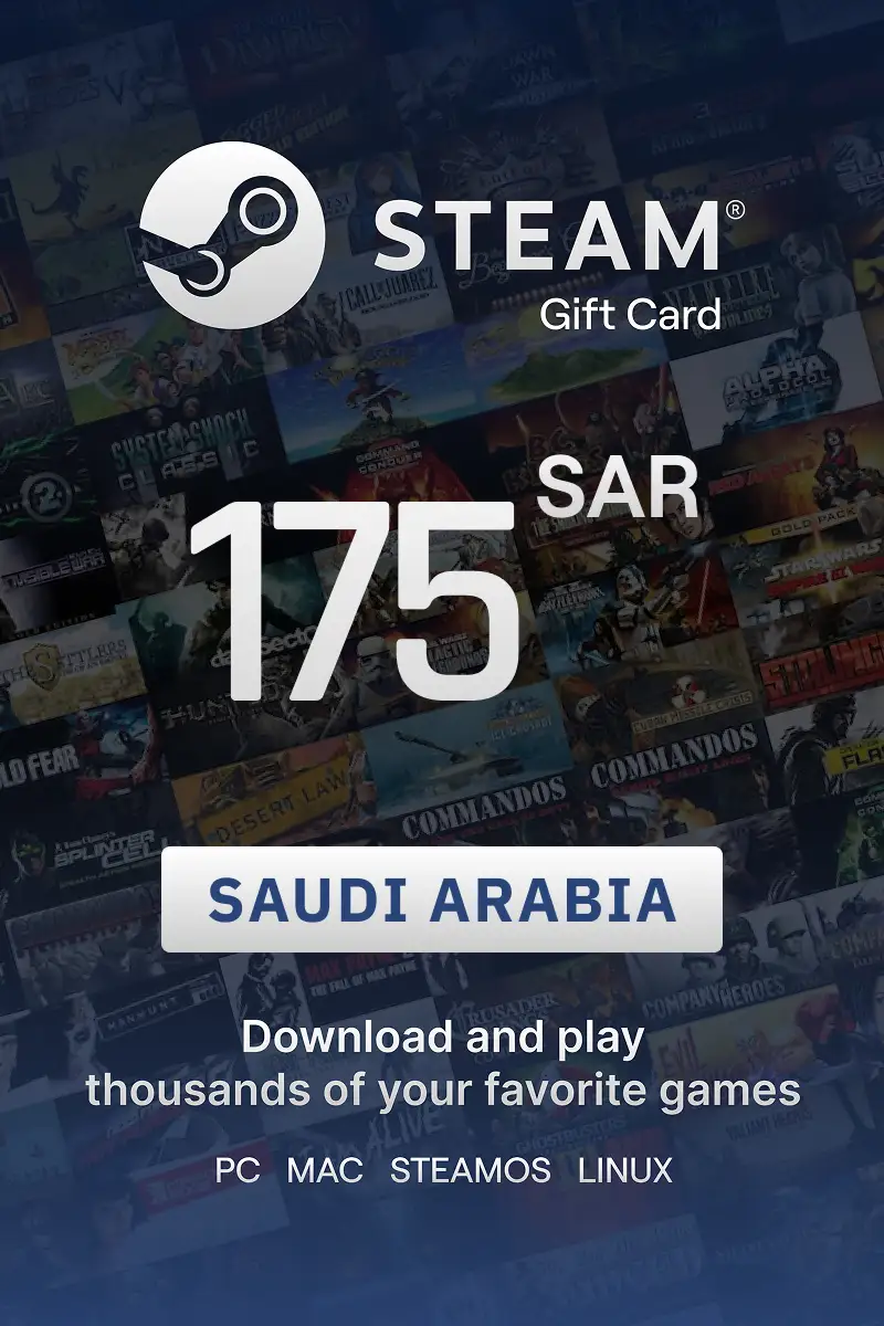 Steam Wallet 175 SAR Gift Card (Saudi Arabia) - Digital Key