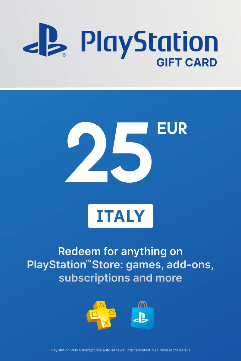 Buy PlayStation Store 25 EUR Gift Card Italy Digital Key