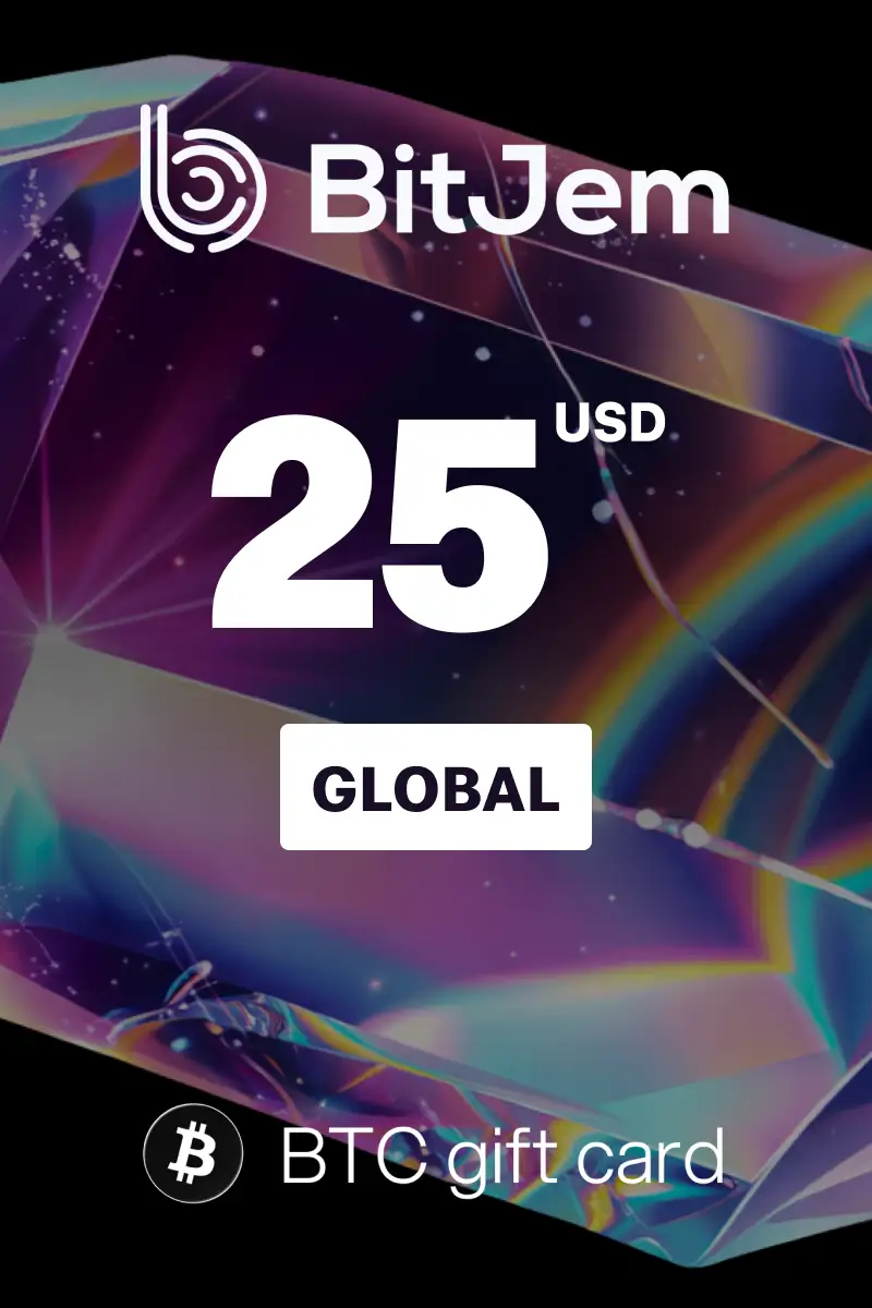 BitJem (BTC) 25 USD Crypto Gift Card (Global) - Digital Key