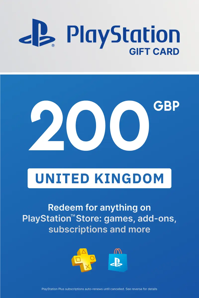 PlayStation Store 200 GBP Gift Card (United Kingdom) - Digital Key