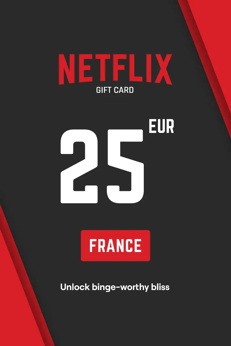 Netflix 25 EUR Gift Card (France) - Digital Key