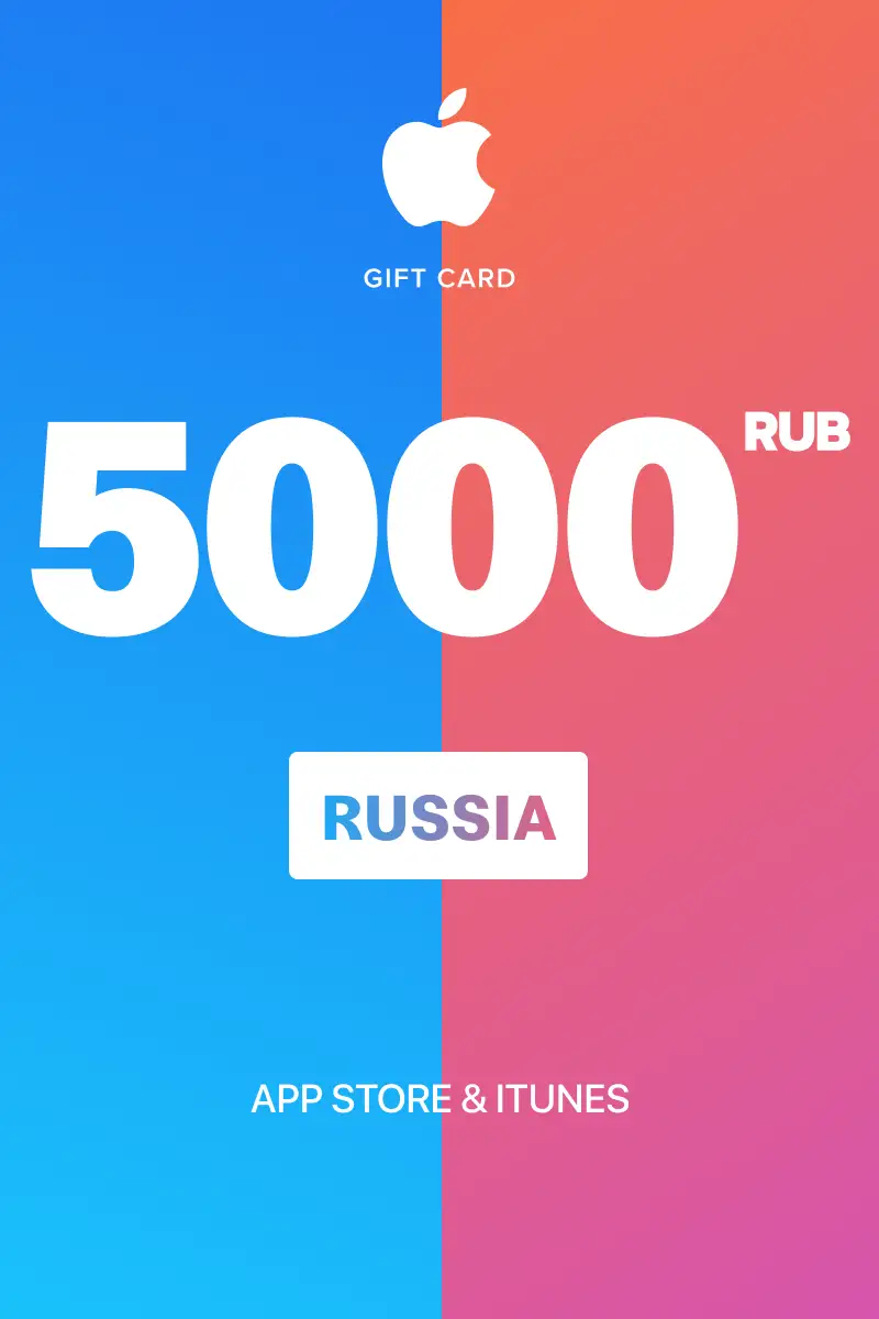 App Store and iTunes 5000 RUB Gift Card (Russia) - Digital Key