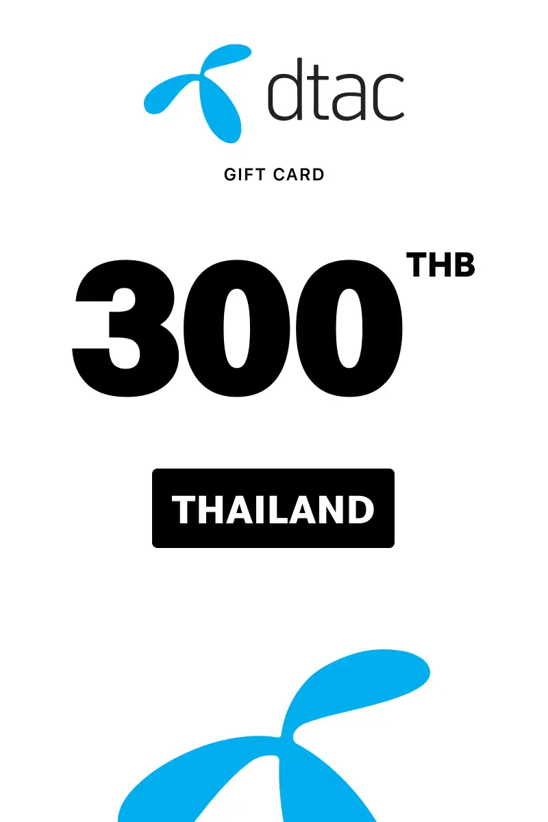 dtac 300 THB Gift Card (Thailand) - Digital Key