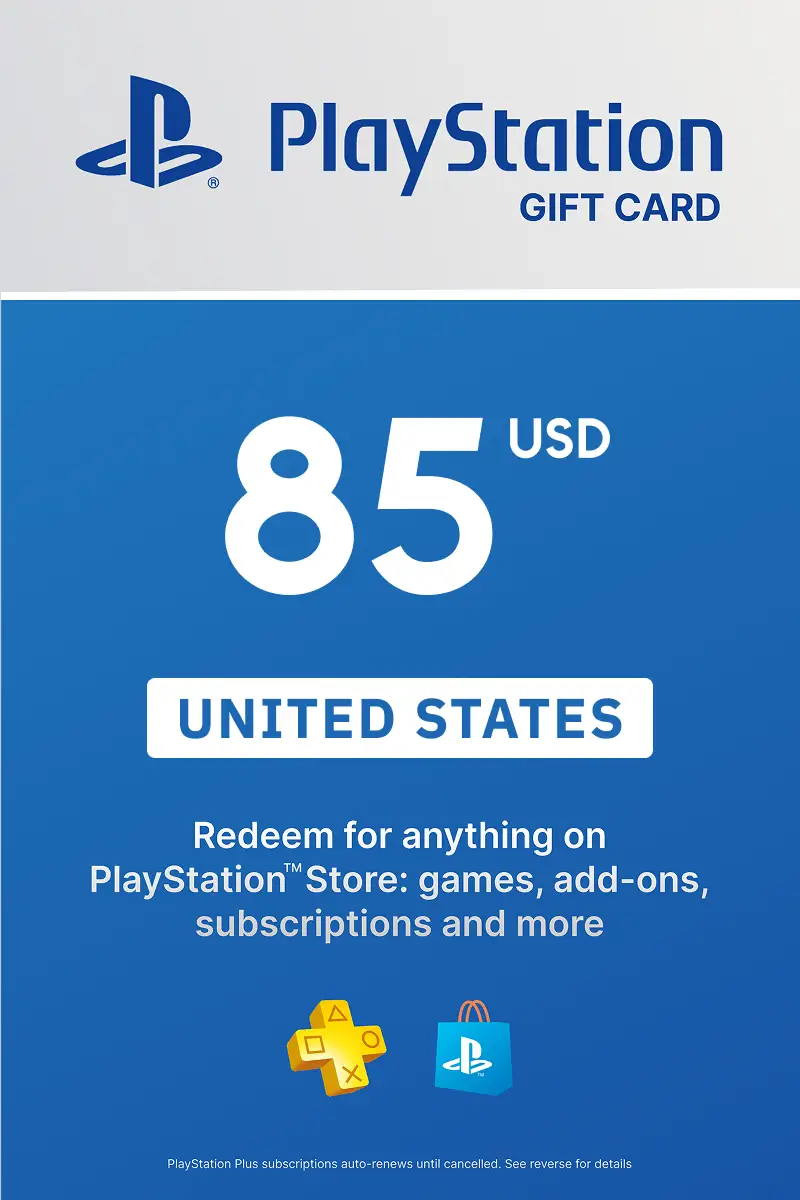 PlayStation Store 85 USD Gift Card (United States) - Digital Key
