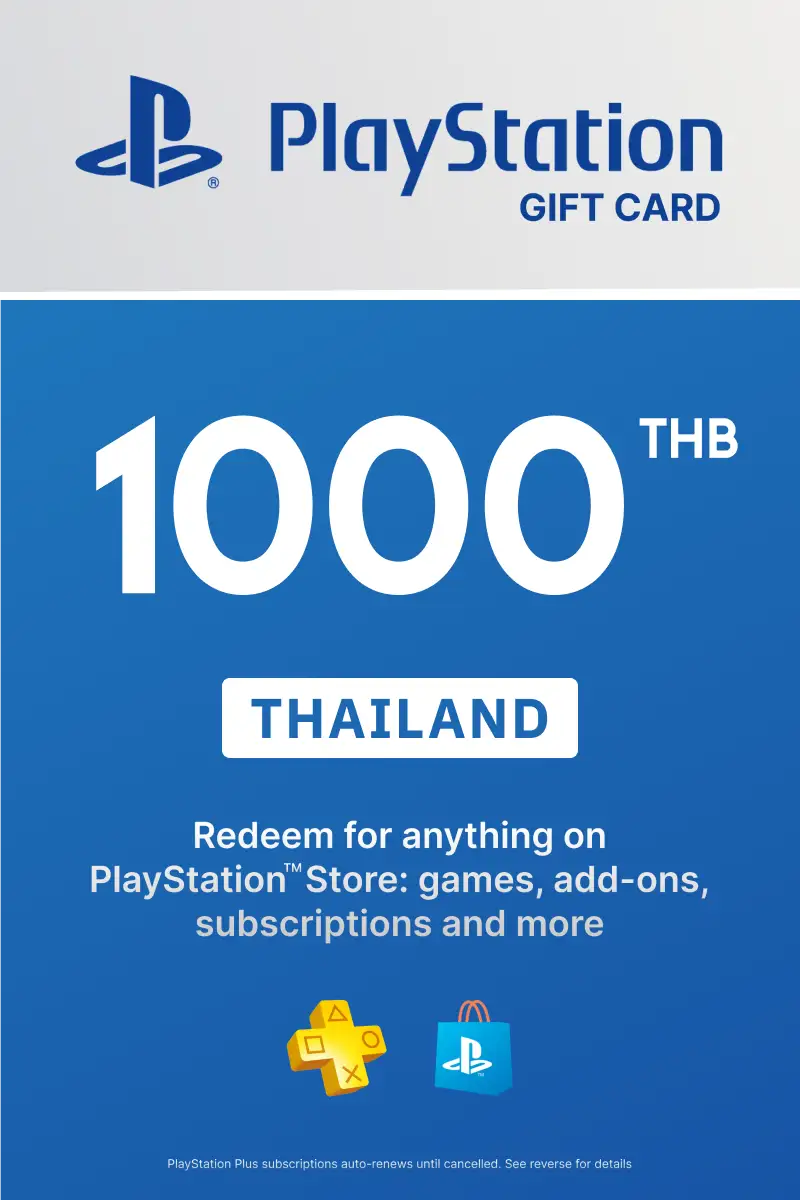 PlayStation Store 1000 THB Gift Card (Thailand) - Digital Key
