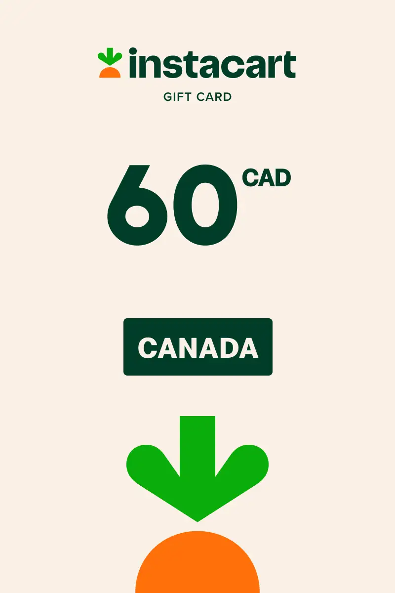 Instacart 60 CAD Gift Card (Canada) - Digital Key